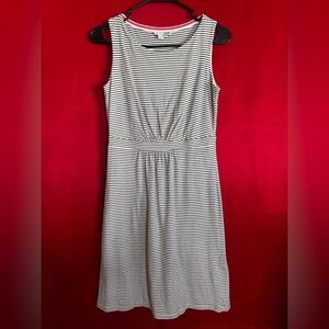 #366-Boden Black/White Striped Sleeveless Dress Made In 🇵🇹 Portugal Size 6